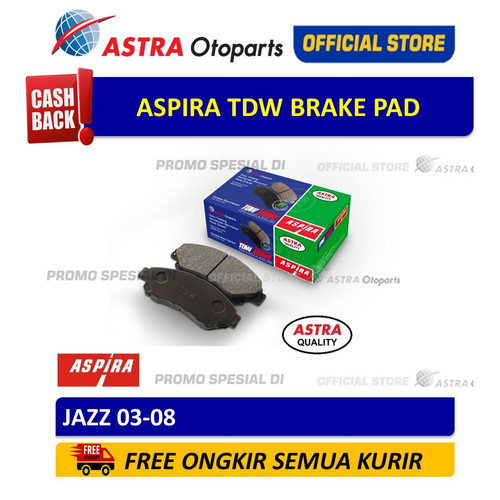 [EZR.3200277] Brake Pad Aspira TDW untuk Mobil: JAZZ 03-08