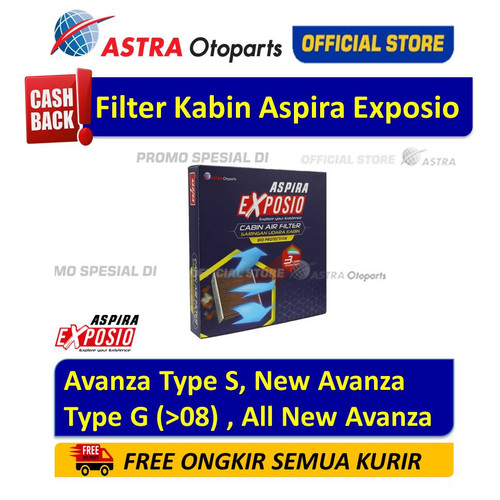 [EZR.3200311] Saringan Udara Kabin Aspira Exposio ALL NEW AVANZA, AVANZA TYPE S & G