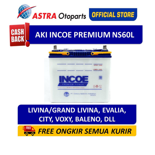 [EZR.3200315] Aki Mobil Incoe Premium NS60L INPR-NS60L Livina Grand Livina City dll
