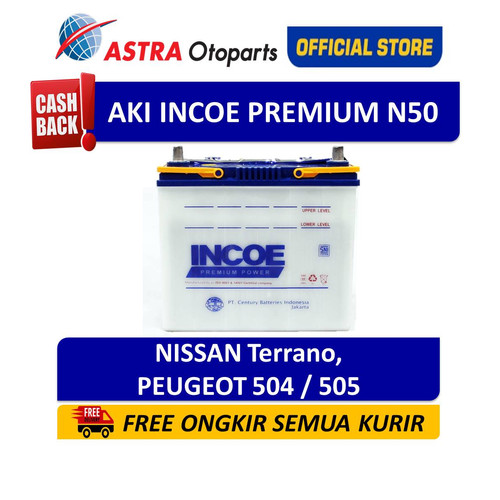 [EZR.3200323] Aki Mobil Incoe Premium INPR-N50 NISSAN Terrano, PEUGEOT 504 / 505