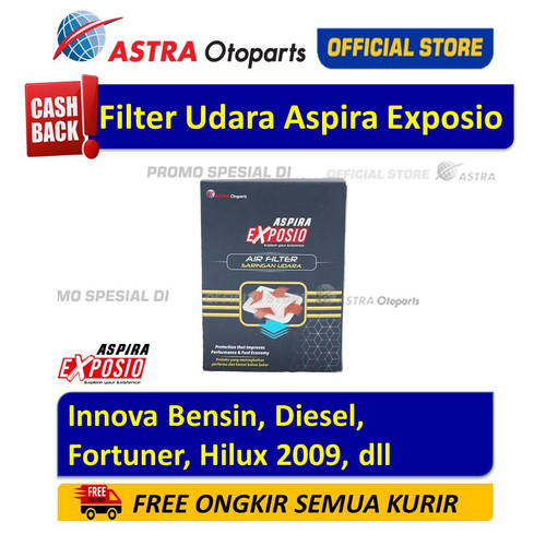 [EZR.3200337] Saringan Udara Aspira Exposio Innova, Fortuner, Hilux, dll