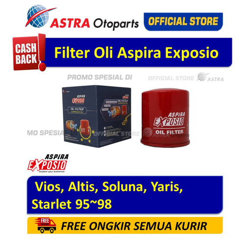 [EZR.3200340] Saringan Oli Aspira Exposio Vios, Altis, Soluna, Yaris, Starlet 95~98