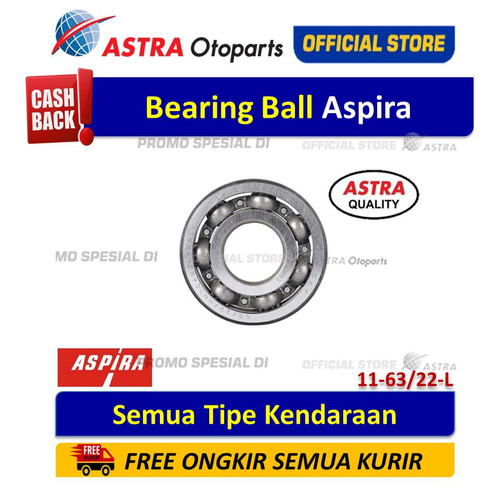 [EZR.3200359] Bearing Aspira Tipe 63/22 L Untuk Semua Jenis Motor