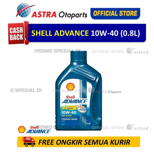 [EZR.3200424] Shell Advance AX7SC 10W-40 0.8 L untuk Motor Matic