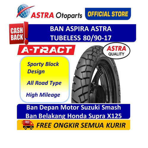 [EZR.3200430] Aspira Maxio A-tract 80/90-17 Tubeless (15-80/9017-ATRACT)