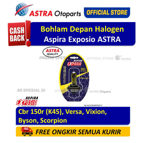 [EZR.3200696] Bohlam Depan Halogen All Condition ASPIRA EXPOSIO CBR 150R, VIXION,dll