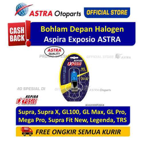 [EZR.3200759] Bohlam Depan Halogen True Blue ASPIRA EXPOSIO SUPRA X, MEGA PRO,dll