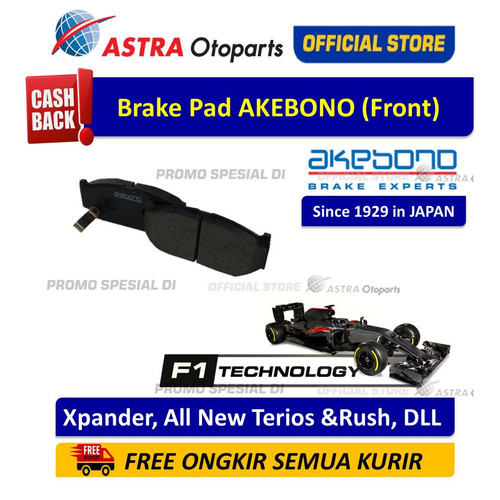 [EZR.3200783] Akebono Kampas Rem Depan Xpander,Nissan Livina , Rush & Terios