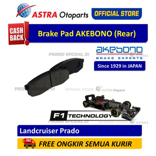 [EZR.3200788] Kampas Rem Belakang Akebono Landcruiser Prado