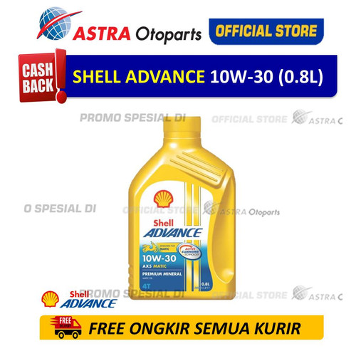 [EZR.3200847] Shell Advance AX5SC 10W30 0.8 L untuk Motor Matic