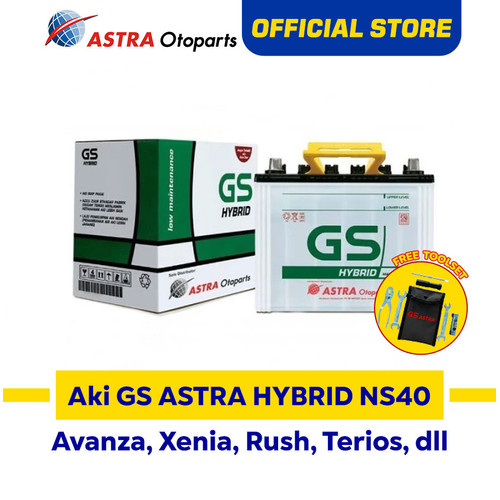 [EZR.3200864] GS ASTRA Hybrid NS40 Aki Mobil Avanza, Rush, Carry, L-300, T-120SS
