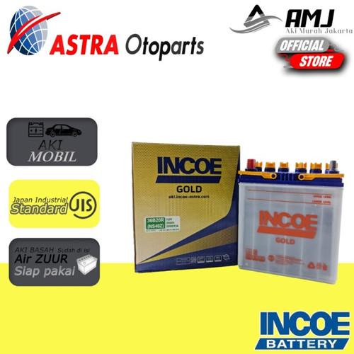 [EZR.0700045] INCOE Astra Gold Aki Mobil Daihatsu All New Sirion Astra NS40Z Aki Basah 12V / 35AH