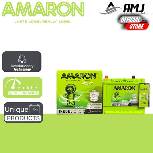 [EZR.0700051] Amaron Flo Aki Mobil Wuling Alvez 55D23L / 85D23L Aki Kering 12V / 60AH