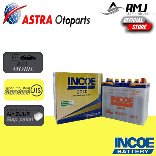 [EZR.0700054] INCOE Astra GOLD Aki Mobil Wuling Confero NS60LS Aki Basah 12V / 45Ah