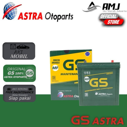 [EZR.0700065] GS Astra MF Aki Mobil Honda City Hatchback NS40ZL Aki Kering 12V / 35Ah