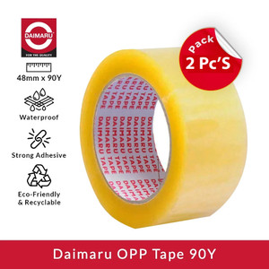 [EZR.0700084] Daimaru OPP Lakban Bening / Solasi 48 mm x 90 Yard 2 Inch - 2 Pcs / solasi bening serbaguna