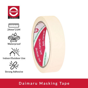 [EZR.0700106] Daimaru Masking Lakban Kertas / Solasi 1 Inch 24mm x 21m