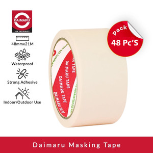 [EZR.0700116] Daimaru Masking Lakban Kertas / Solasi 2 Inch 48mm x 21m - 48 Pcs