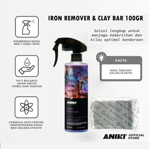 [EZR.0700154] Aniki paket spesial bundling Iron remover dan Clay bar 100gr / perawatan cat mobil