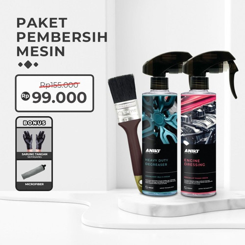 [EZR.0700195] ANIKI Paket Promo Pembersih Ruang Mesin - Buy 3 Get 2 Free Item / Pengkilap Mesin Mobil Motor / Degreaser Kendaraan / Pembersih Noda Minyak