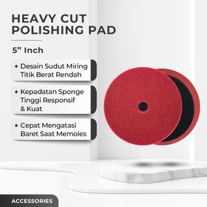 [EZR.0700213] Aniki 5" Inch Heavy Cut Polishing Pad / Busa Poles Mobil Motor