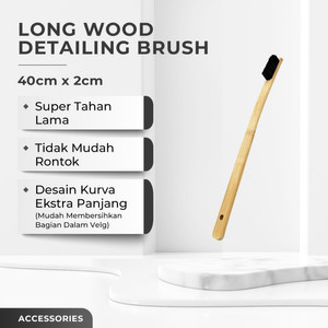 [EZR.0700224] ANIKI Detailing Wood Long Brush / Velg / Kolong Ban / Detailing