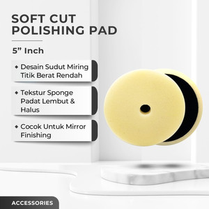 [EZR.0700227] Aniki 5" Inch Soft Cut Polishing Pad / Busa Poles Mobil Motor