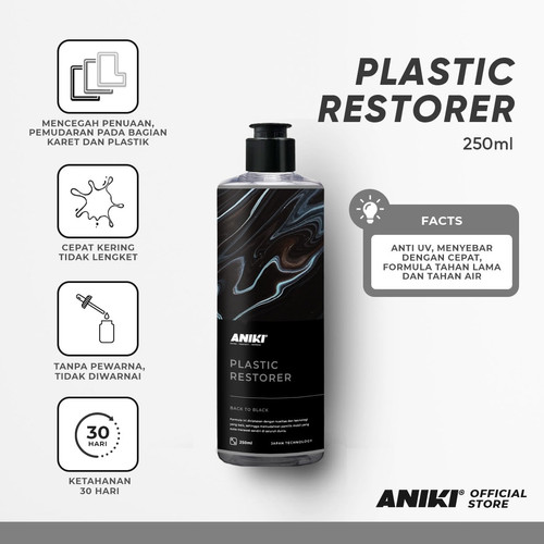 [EZR.0700231] Aniki Plastic Restorer 1L - Back To Black / Penghitam Plastic