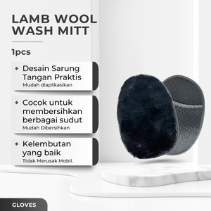 [EZR.0700256] ANIKI Lamb Wool Wash Mitt / Car Wash / Shampoo / Motor Mobil