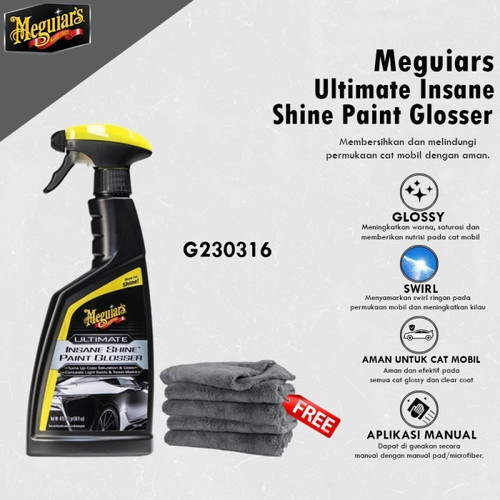 [EZR.0700274] Meguiars - Meguiar's Ultimate Insane Shine Paint Glosser 473ml Polish Mobil Spray Pengkilap Mobil