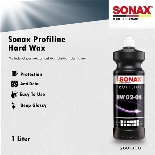 [EZR.0700278] SONAX Profiline HW 02 04 1Liter Hard Wax Liquid Carnauba Wax Sealant Pengkilap Mobil Motor 280 300