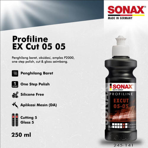 [EZR.0700279] SONAX Profiline EX CUT 05 05 250ml Dual Action STEP 1 Cutting 245 141