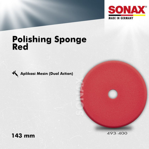 [EZR.0700286] Sonax Polishing Sponge Red 143 mm Dual Action Busa Poles Foam Pad 5,5 inch