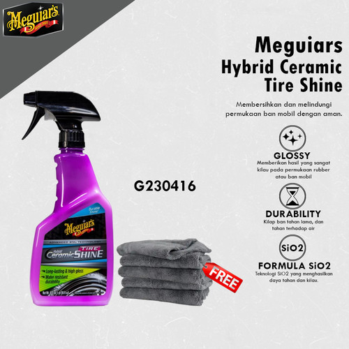[EZR.0700307] Meguiars - Meguiar'S Hybrid Ceramic Tire Shine 473Ml Semir Ban Mobil Water Resistant Anti Air G230416