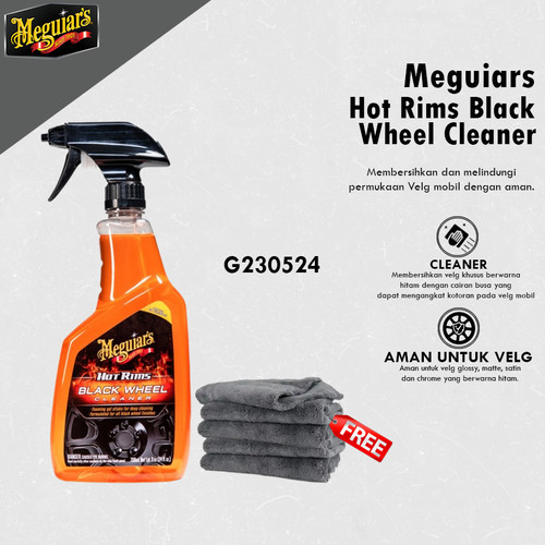 [EZR.0700308] Meguiars - Meguiar's Hot Rims Black Wheel Cleaner 709ml Pembersih Velg Mobil Hitam