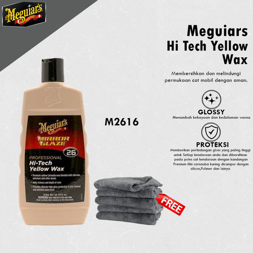[EZR.0700312] Meguiars - Meguiar'S Hi Tech Yellow Wax 473Ml M26 Perlindungan Wax Tahan Lama M2616