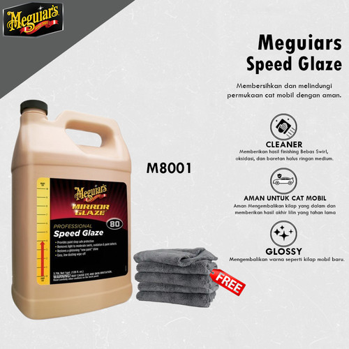 [EZR.0700315] Meguiars - Meguiar'S M80 Speed Glaze 3,79 Liter Galon Finishing Bebas Baret M8001