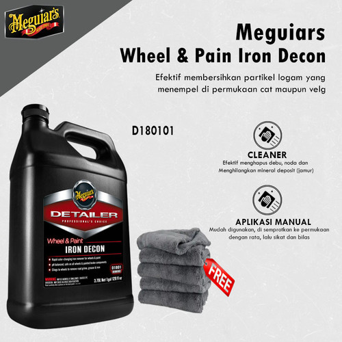 [EZR.0700325] Meguiars - Meguiar's D1801 Iron Decon 3,79L Galon Iron Remover Pembersih Velg Noda Besi