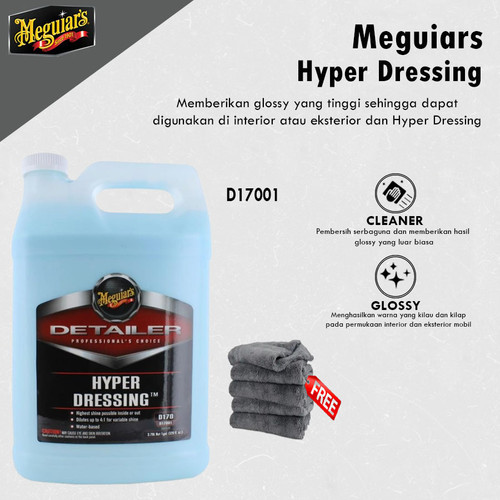 [EZR.0700329] Meguiars - Meguiar's D170 Hyper Dressing 3,79L Galon Pengkilap Dashboard Trim Interior & Eksterior Trim Mesin Ban