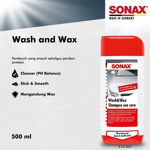 [EZR.0700371] Sonax Wash & Wax 500ml Shampo Mengandung Wax Pengkilap Mobil