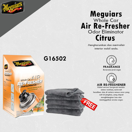 [EZR.0700398] Meguiars - Meguiar'S Whole Car Air Refresher Odor Eliminator Citrus Grove G16502 - Pengharum Mobil