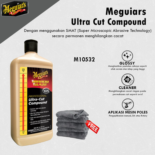 [EZR.0700439] Meguiars - Meguiar's Ultra Cut Compound Mirror Glaze 946ml Penghilang Baret M105