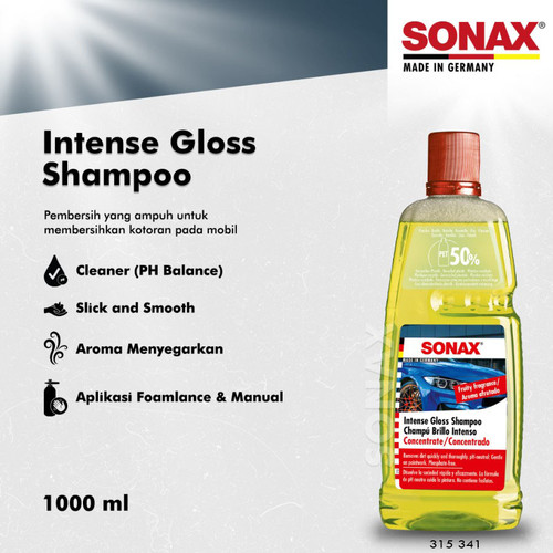 [EZR.0700442] Sonax Intense Gloss Shampoo 1 Liter Car Wash Cuci Shampo Mobil / Motor