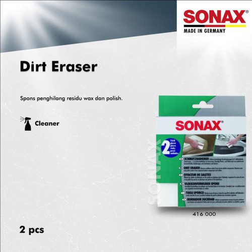 [EZR.0700446] SONAX Dirt Eraser isi 2 Pcs Busa Pad Magic Sponge Interior Eksterior