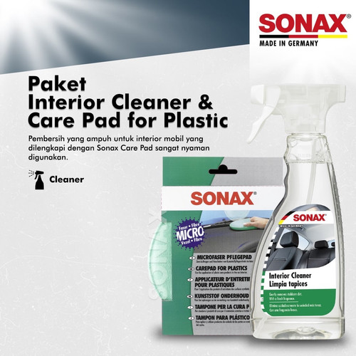 [EZR.0700452] PAKET - SONAX Interior Cleaner 500ml & 1pcs SONAX Care Pad for Plastic