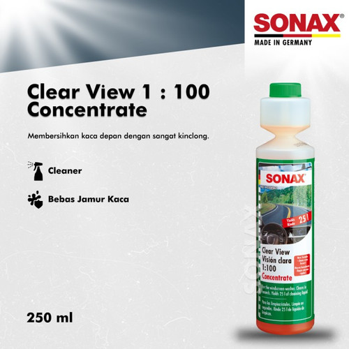 [EZR.0700467] SONAX Clear View 1:100 Concentrate 250ml Cairan Air Wiper Kaca Mobil