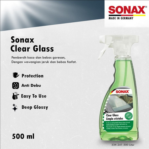 [EZR.0700468] SONAX CLEAR GLASS 500ml ORIGINAL Cleaner Pembersih Kaca Bebas Fosfat