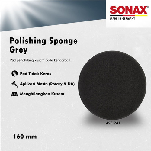 [EZR.0700479] SONAX Polishing Sponge Grey Busa Poles Foam Pad Finishing 6 inch