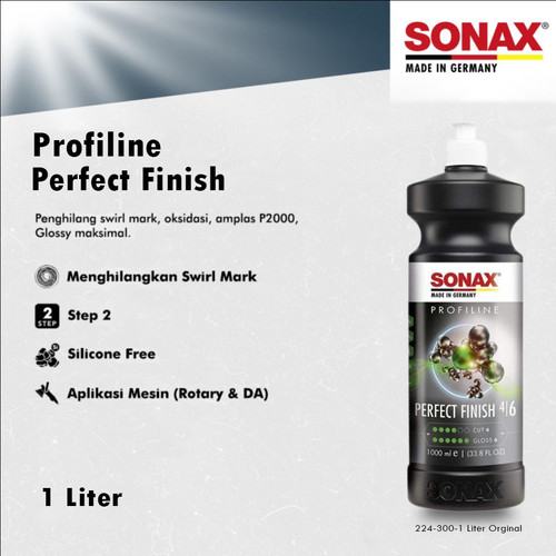 [EZR.0700505] Sonax - Sonax Profiline Perfect Finish 4/6 Original 1 Liter / Poles Mobil Motor