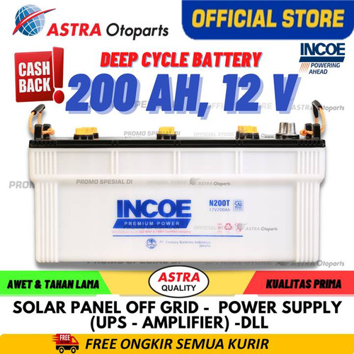 [EZR.3200122] Baterai / Aki INCOE PREMIUM 200 Ah - 12 Volt, Deep Cycle Battery/Accu